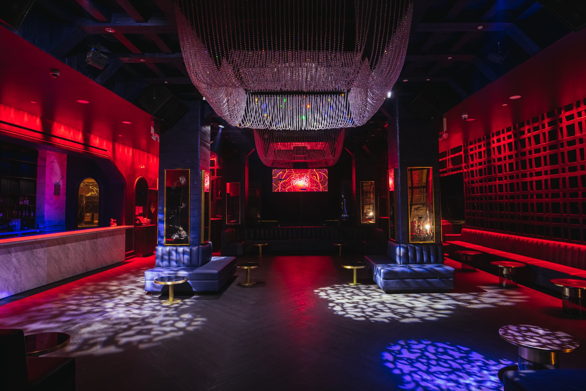 Downtown social crowd in premium nightlife setting