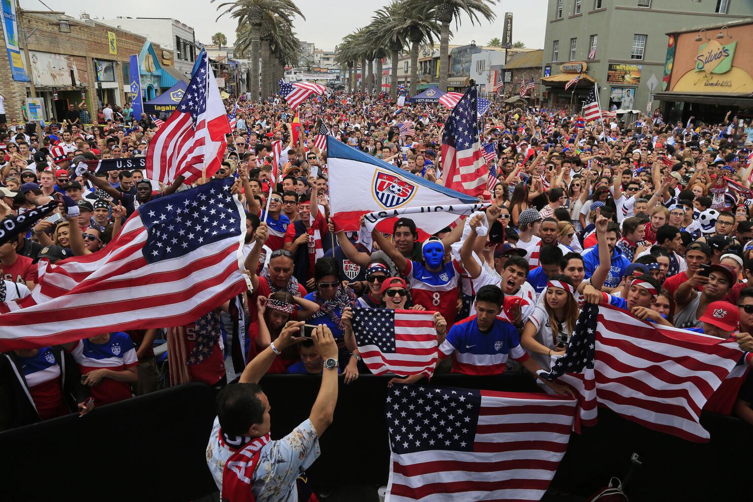 World Cup supporters gathering in New York before kickoff celebrations